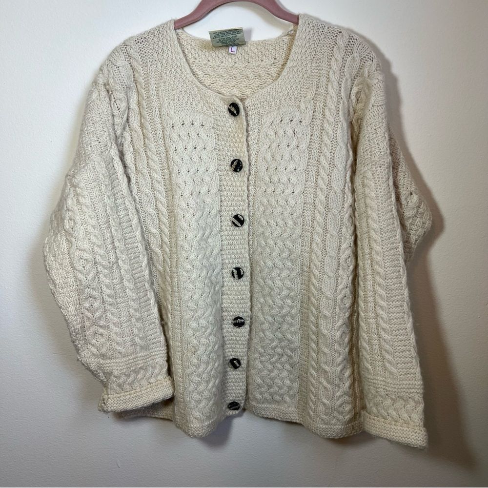 Cozy Cream Cable Knit Cardigan